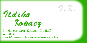 ildiko kopacz business card